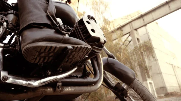 Motocicleta Posição Inicial — Fotografia de Stock