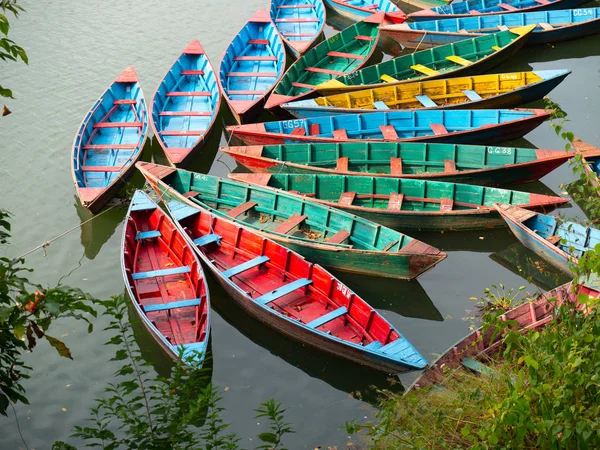 Boats Feva Pheva Lake Pokhara Nepal — Stock Photo, Image