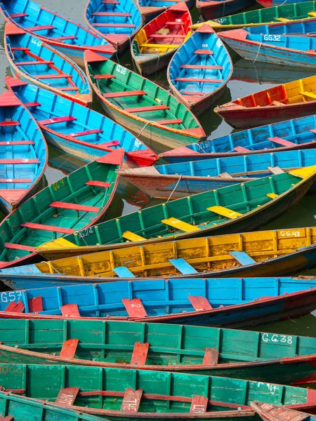 Лодки Озере Фева Фева Похаре Непал — стоковое фото