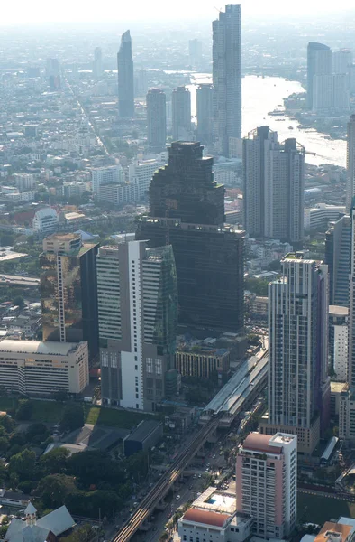 Bangkok Tailandia Diciembre 2018 Vista Del Paisaje Urbano Metrópoli Bangkok — Foto de Stock