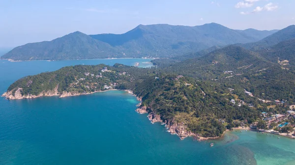 Vue Aérienne Depuis Drone Côté Chaloclum Île Koh Phangan Thaïlande — Photo