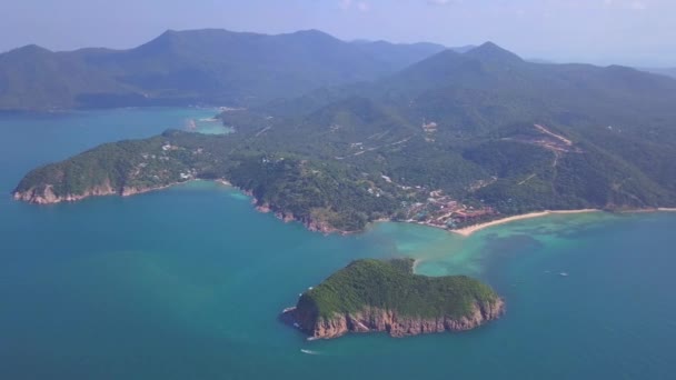 Aéreo Ilha Koh Caminho Koh Phangan Tailândia — Vídeo de Stock