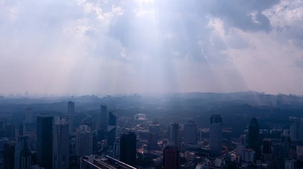 Céu Épico Acima Cidade — Fotografia de Stock