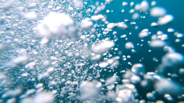 Escena Submarina Con Burbujas Aire Bajo Agua Natural Bajo Agua —  Fotos de Stock