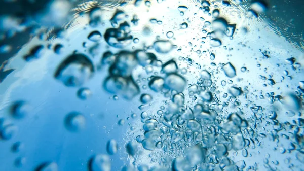 Подводная Сцена Воздушными Пузырьками Водой Естественная Водой — стоковое фото