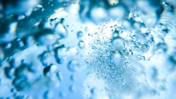 Scena Subacquea Con Bolle Aria Sott Acqua Scena Naturale Sott — Foto Stock