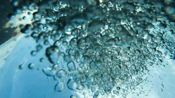 Undervattens Scen Med Luft Bubblor Vattnet Natural Vatten Scen — Stockfoto