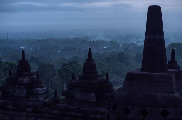 Templo Borobudur Ilha Java Indonésia — Fotografia de Stock