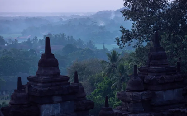 Chrám Borobudur Ostrově Jáva Indonésie — Stock fotografie