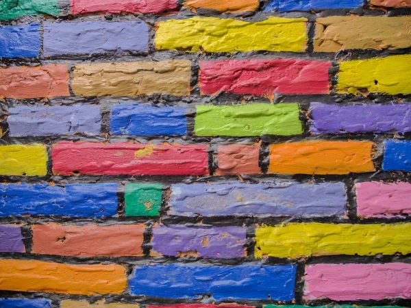 Multicolored Bricks Wall — Stock Photo, Image
