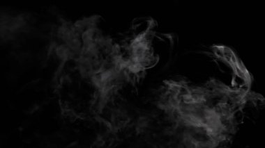 Fog mist haze  vapor smoke on black background clipart