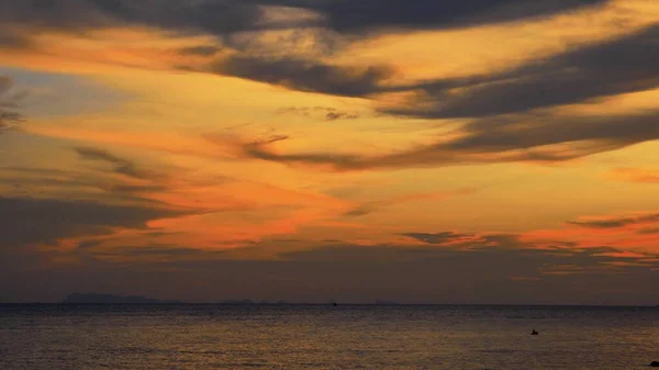 Время Захода Солнца Над Океаном Водная Поверхность Закате Статический Снимок — стоковое фото