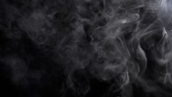 Ομίχλη Ομίχλη Θολώνουν Καπνό Ατμού Μαύρο Φόντο — Φωτογραφία Αρχείου
