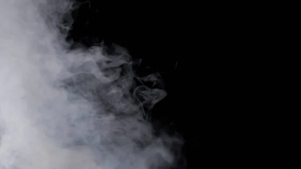 Nebeldunst Dunst Dampf Rauch Auf Schwarzem Hintergrund — Stockfoto