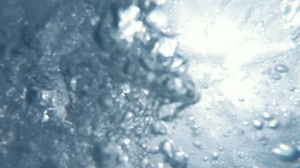 Luftblasen Unter Wasser Natürliche Unterwasser Hintergrundszene — Stockfoto