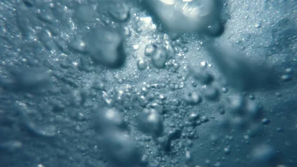 Luftblasen Unter Wasser Natürliche Unterwasser Hintergrundszene — Stockfoto