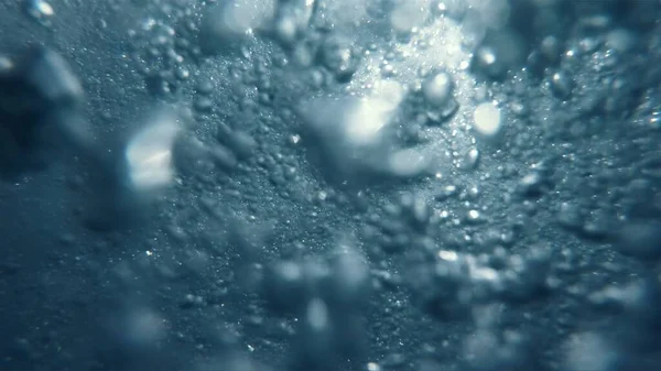 Luftbubblor Undervattens Naturlig Vatten Bakgrund Scen — Stockfoto