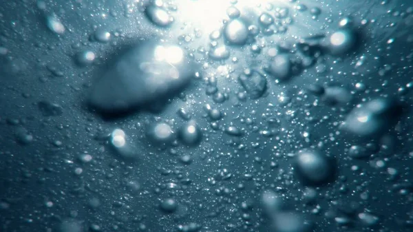 Φυσαλίδες Αέρα Υποβρύχιες Φυσικό Κάτω Από Νερό Σκηνή Υποβάθρου — Φωτογραφία Αρχείου