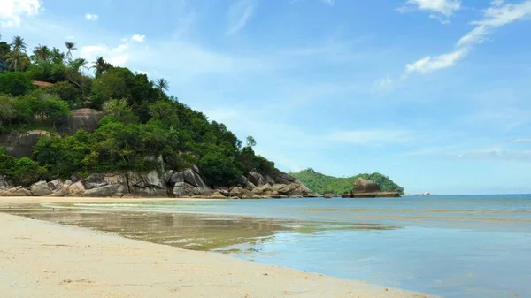 Αμμουδιά Παραλία Στο Τροπικό Νησί Της Koh Phangan Ταϊλάνδη — Φωτογραφία Αρχείου