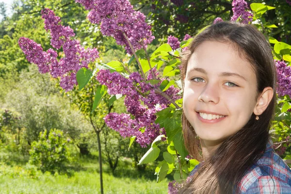 Teen girl on a walk in the park Stock Picture