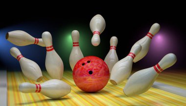 Skittles ve top bowling arka plan