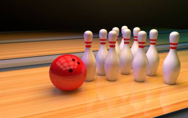 Skittles ve top bowling arka plan