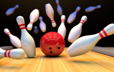 Skittles ve top bowling arka plan