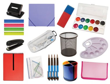 beyaz zemin üzerinde Kırtasiye