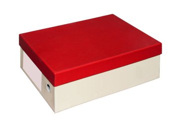 Beyaz arka plan üzerinde ayakkabı kutusu