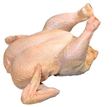 beyaz bir arka plan üzerinde Tavuk karkas