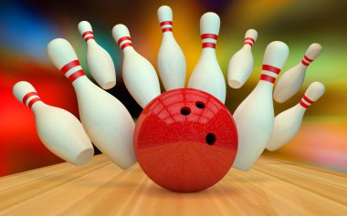 Bowling topu ve şekerlemelerle oynanır.