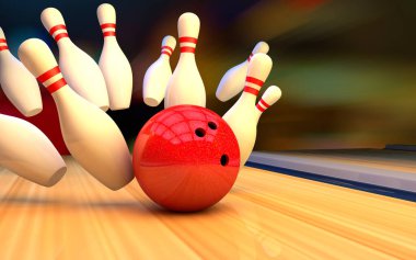 Bowling topu ve şekerlemelerle oynanır.