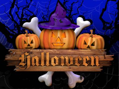 Balkabağı ile Cadılar Bayramı arkaplanı