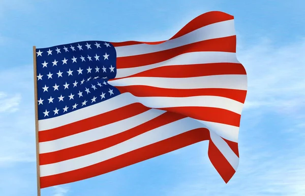 Amerikan bayrağı çizimi — Stok fotoğraf