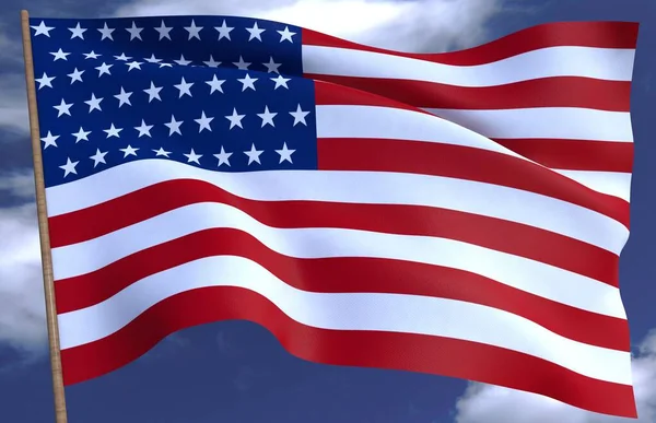 Amerikaanse vlag afbeelding — Stockfoto