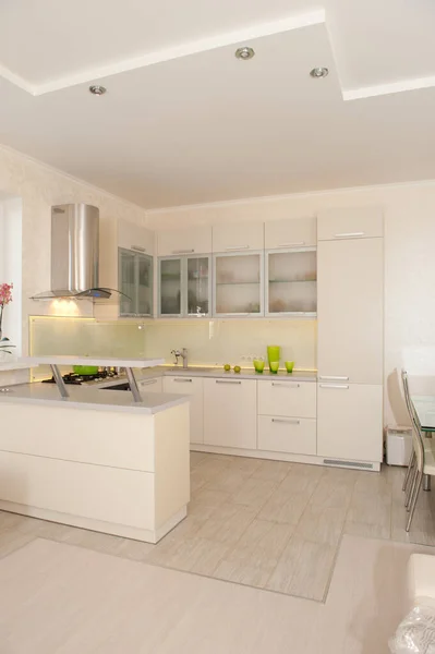 Modern design white Kitchen Interior Stock Image