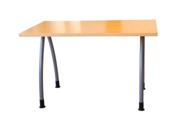 Beyaz arkaplanda ofis masası