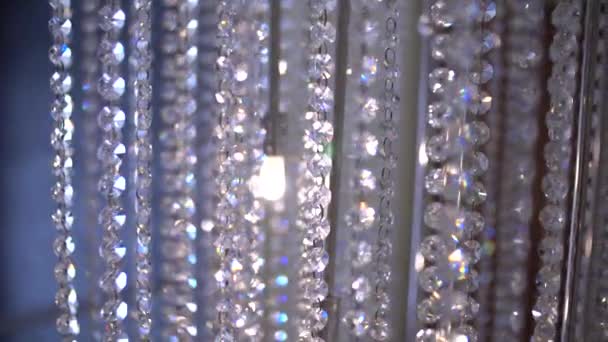 Moderna lyx ljuskronor tak glödlampor inredning samtida — Stockvideo