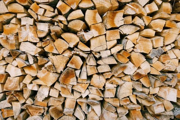 Close-up dari tekstur kayu yang ditumpuk. — Stok Foto