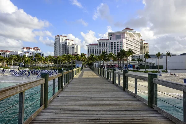 Nassau Bahamas February 2018 Boardwalk Beach Popular Tourist Beaches Resorts — Stock Photo, Image