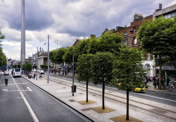 Dublin Irlanda Agosto 2018 Ruas Movimentadas Cidade Dublin Cheias Pessoas — Fotografia de Stock