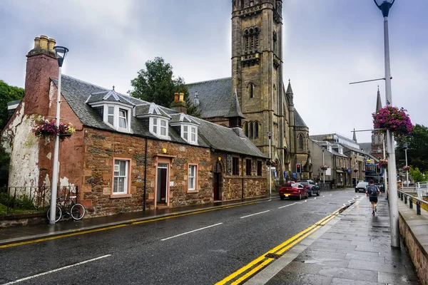 Inverness Skoçya Ağustos 2018 Bank Caddesi Boyunca Nehir Ness Başkenti — Stok fotoğraf