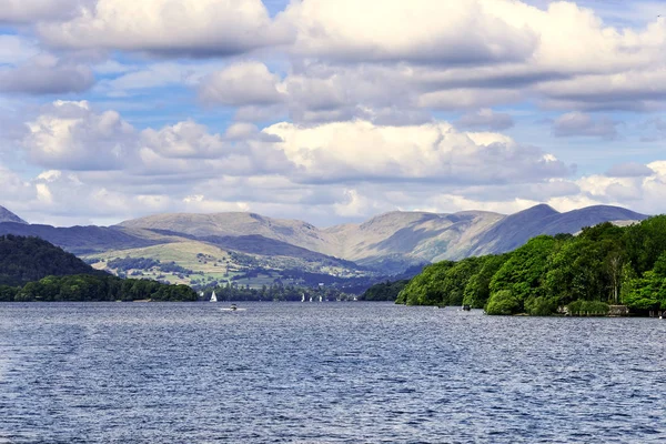 Vue Panoramique Lac Windermere Dans Lake District Angleterre — Photo