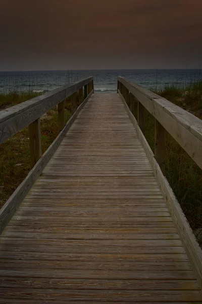 Straight Boardwalk Atlantic Beach Florida — Stock Photo, Image