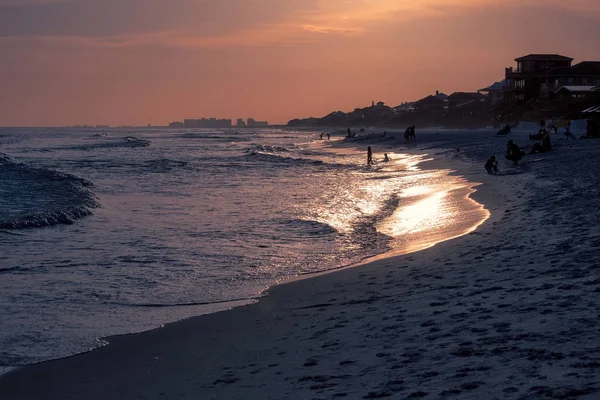 デスティンのビーチに沈む夕日 — ストック写真