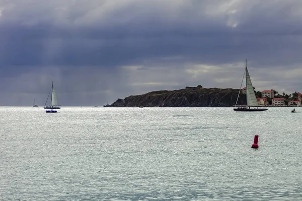 St. Maarten, Caribbean yelken eğlenceli — Stok fotoğraf