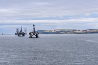 Oil Rigs in the Cromarty Firth clipart