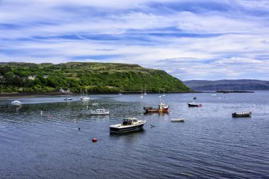 Portree'deki Balıkçı Limanı, İskoçya