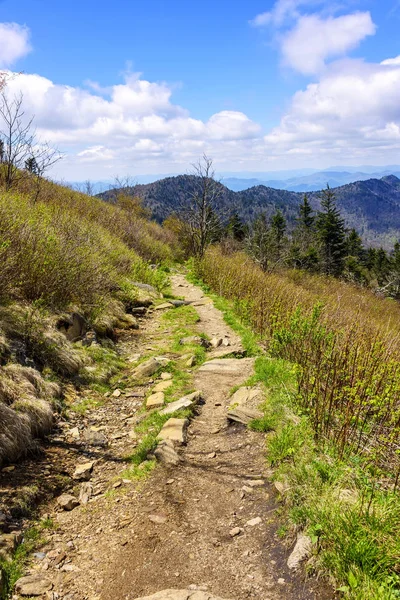 Wanderweg in den verrauchten Bergen — Stockfoto