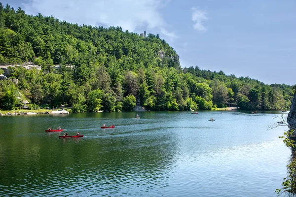 Нью Палц Нью Йорк Июля 2015 Года Гости Отеля Mohonk — стоковое фото